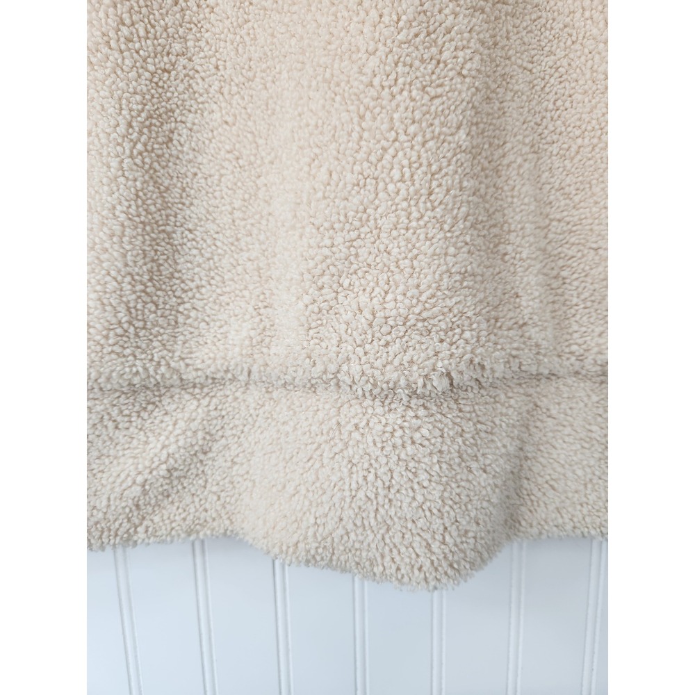 Tuckernuck Cream Sherpa Fleece Cowl Neck Pullover Sweater Size M Y2K Preppy - Picture 5 of 10